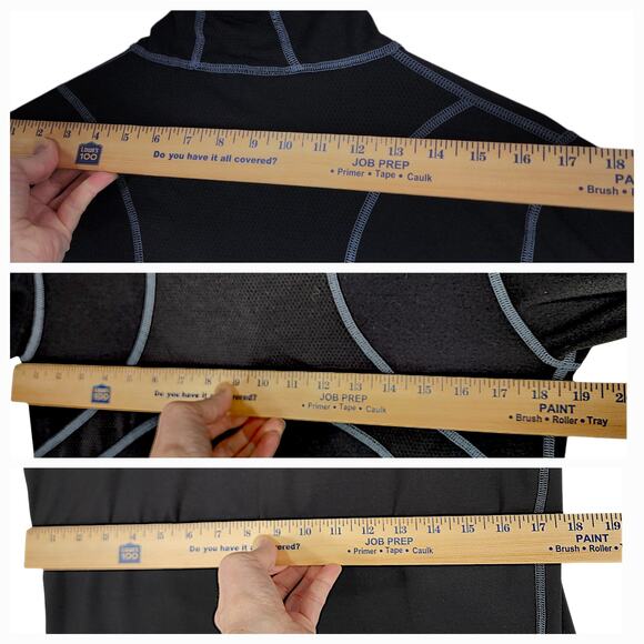 Terramar 1/4 Zip Pullover L Women Thermawool Base Layer Black Thumb Hole Wicking - Picture 5 of 13